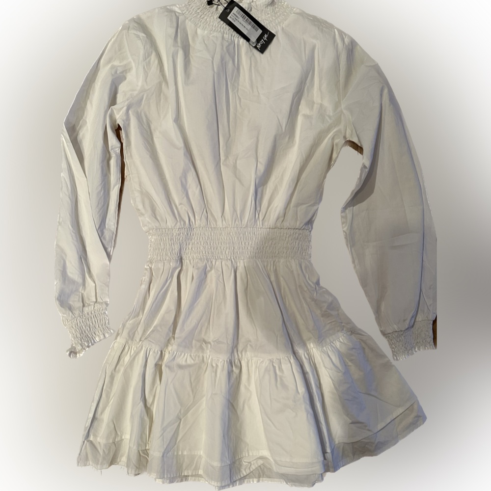 NastyGal White Frill Dress
